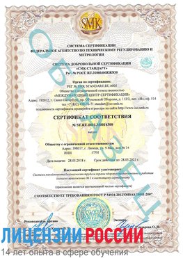 Образец сертификата соответствия Пушкино Сертификат OHSAS 18001